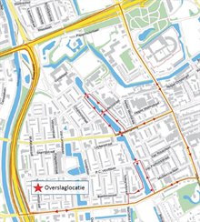 plattegrond transportroutes vrachtwagens afvoer bagger hora siccamasingel