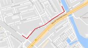 plattegrond meeuwerderbaan esperantostraat met lijn