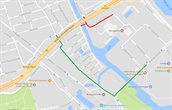 plattegrond fietsomleidingen werkzaamehden rijbaan winschoterdiep