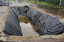 Boorkuip tegenover het Noorderpoort College aan de Muntinglaan (3 augustus)