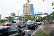 Over de aansluiting Leonard Springerlaan - westelijke ringweg heen