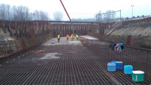 december 2017: Storten betonvloer Helperzoomtunnel.