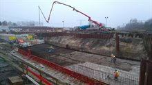 december 2017: Storten betonvloer Helperzoomtunnel.