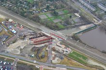 januari 2018: De bouw van de Helperzoomtunnel vanuit de lucht