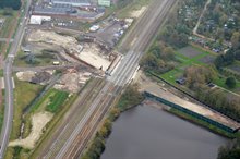 november 2017: Werkterrein klaar maken voor voorbouw Helperzoomtunnel.