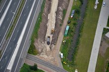 Augustus 2017: grondwerkzaamheden bij de oprit.