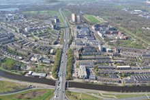 Links rioleringswerkzaamheden in de Laan van de Vrede