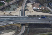 Grondwerkzaamheden voor tijdelijke weg Brailleweg