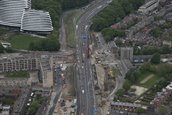 De noordelijke rijbaan was afgesloten, op de zuidbaan waren twee versmalde rijstroken open.