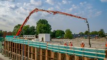 Beton storten voor de fundering