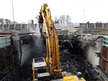 23 maart 2019: Sloop eerste deel viaduct Brailleweg.