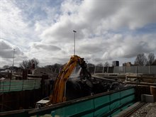 23 maart 2019: Sloop eerste deel viaduct Brailleweg.