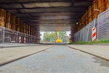 29 maart 2019. Sloop van het oude viaduct Brailleweg.