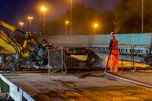 Sloopwerkzaamheden in de nacht