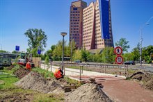 De fietstunnel bij MartiniPlaza onder de westelijke ringweg door is op 6 mei definitief dichtgegaan. Foto Raymond Bos.