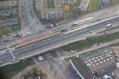 Tijdelijk viaduct over de Paterswoldsebrug tussen het Vrijheidsplein en het Julianaplein