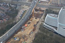 Bouwkuip verdiepte ligging ter hoogte van Kempkensberg (DUO gebouw)