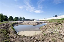 De Braillevijver bij de Brailleweg. Deze vijver wordt later onderdeel van de Julianavijver