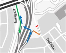 20211108 nieuwe situatie vondellaan brailleweg na 8 nov 2021