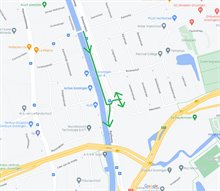 20220602 plattegrond fietspad langs oostzijde kanaal v1