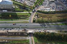 20221025 luchtfoto viaduct busbaan Hoogkerk - foto Rijkswaterstaat