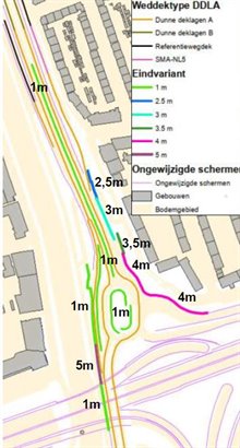 Geluidschermen verkeersplein Brailleweg