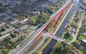 20230119 luchtfoto A28 oprit Groningen Zuid richting Haren