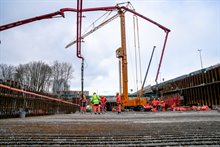 Betonstort nabij Sterrebos