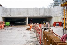 Doorkijk tunnel verdiepte ligging