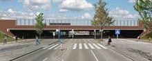 Een impressie van de zuidzijde van het viaduct.