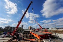 Verwijderen tijdelijke viaduct Paterswoldseweg in beeld