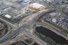 Werkzaamheden in beeld vanuit de lucht