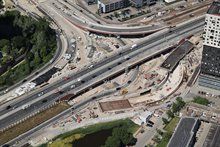 Werkzaamheden zuidkant Vrijheidsplein. Foto: Rijkswaterstaat