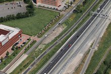 Oprit Hoogkerk met daar rechts van de busbaan. Foto: Rijkswaterstaat